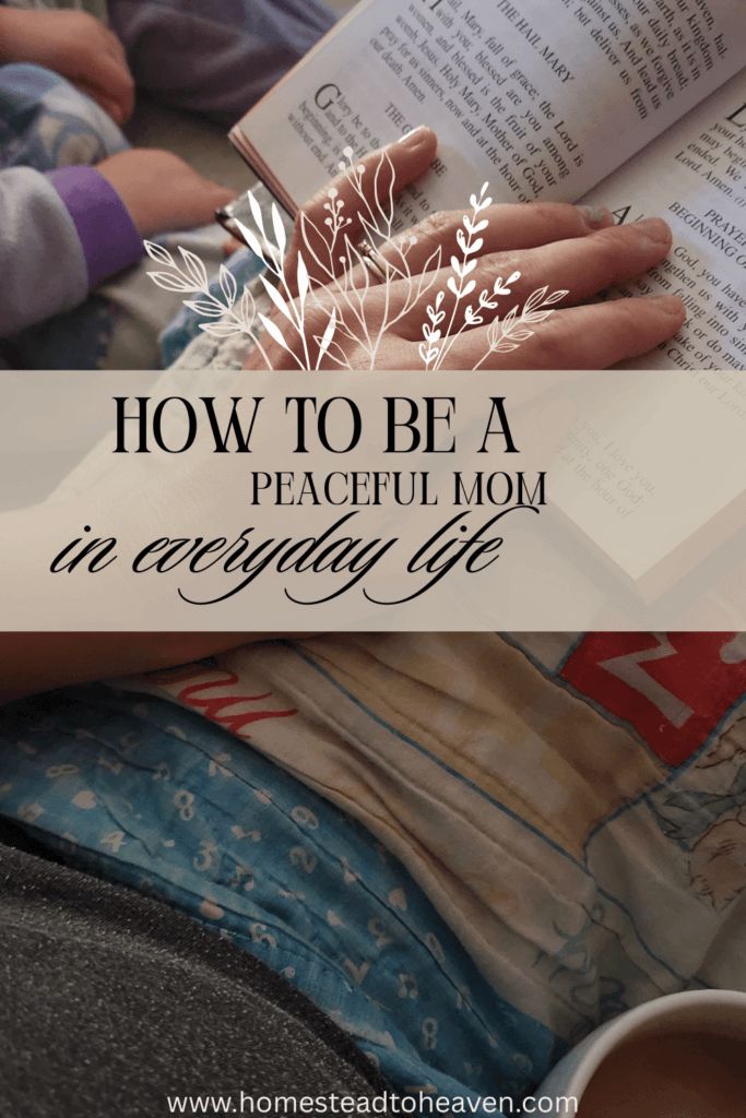 pin image for how to be a peaceful mom
