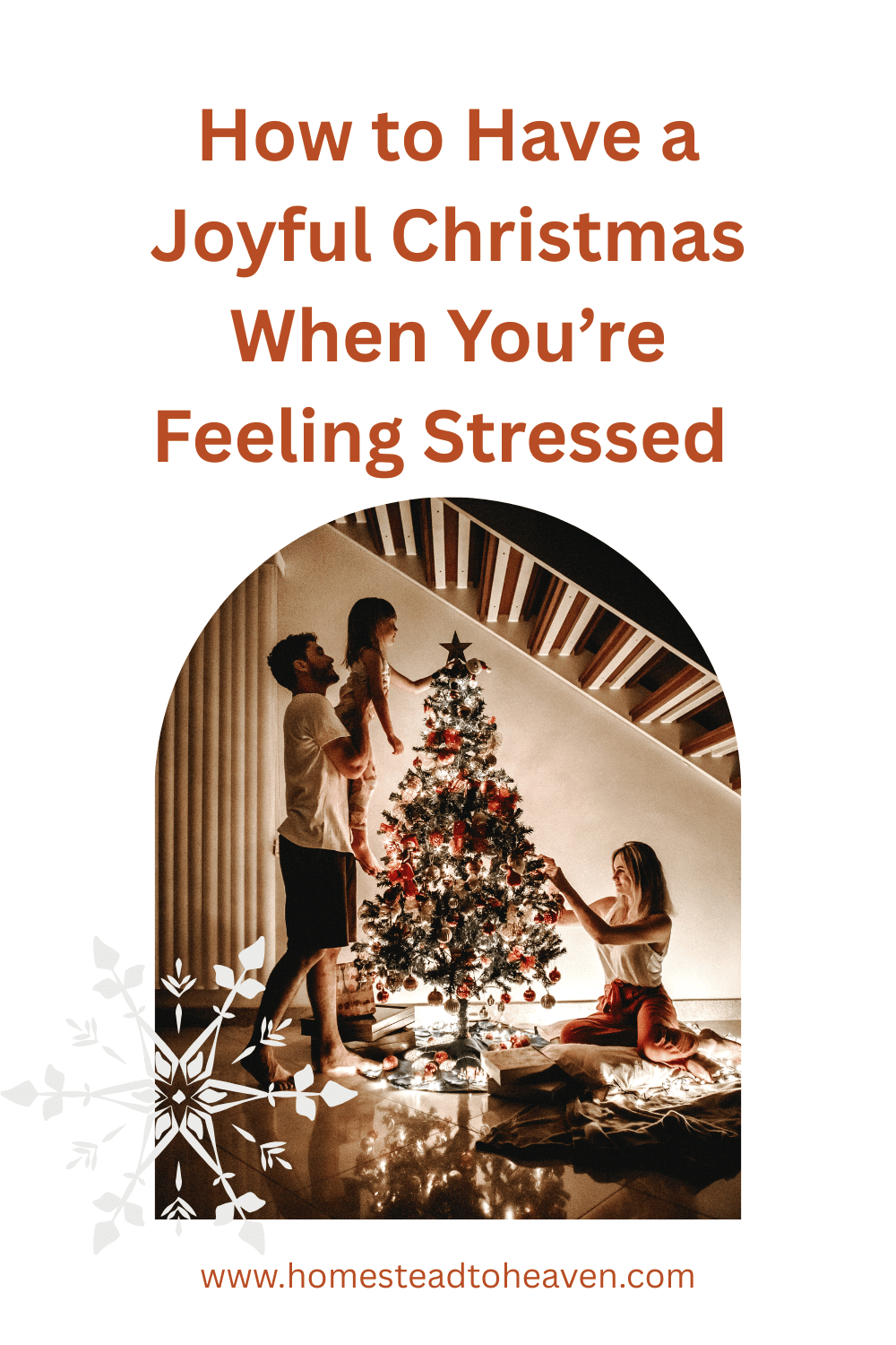 Family trimming a christmas tree and having a joyful christmas