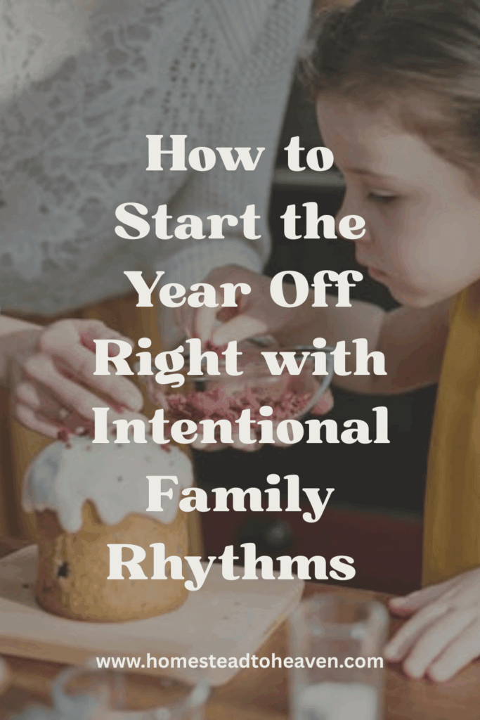 Title image with child and mother decorating a cake