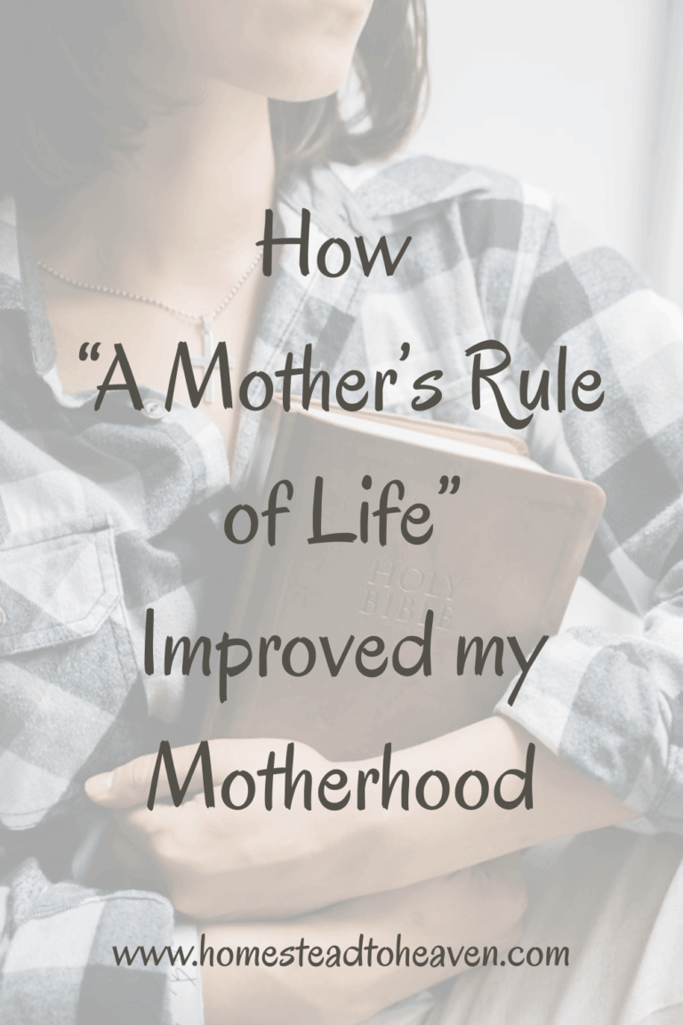 How A Mother’s Rule of Life Improved my Motherhood