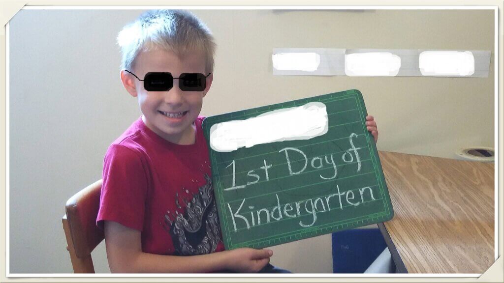 first day of homeschool kindergarten